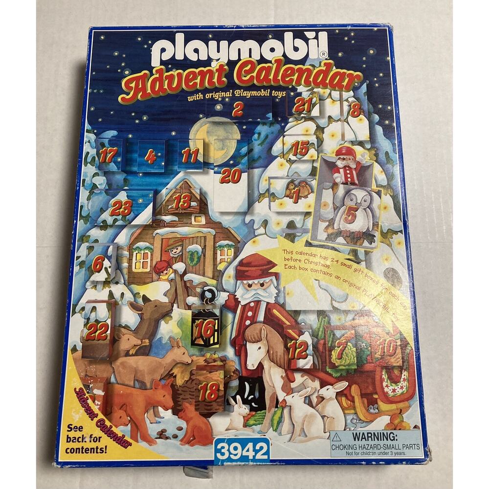 Vintage 2000 Playmobil Advent Calendar 3942 Boards Animals Gift Boxes